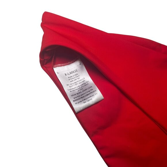 Mara Hoffman Kay Bikini Bottom Red XL NWTL Sanitary Liner Intact - Picture 3 of 5